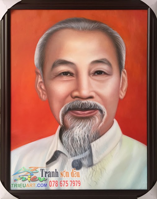 Vẽ Chân Dung Bác Hồ (Hcm) - Tranh Sơn Dầu Giá Rẻ✔️- Tranh Sơn Dầu Chất  Lượng✔️-Tranh Son Dau✔️